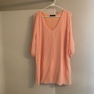 Shifting Dears Peach Long Sleeve Dress
